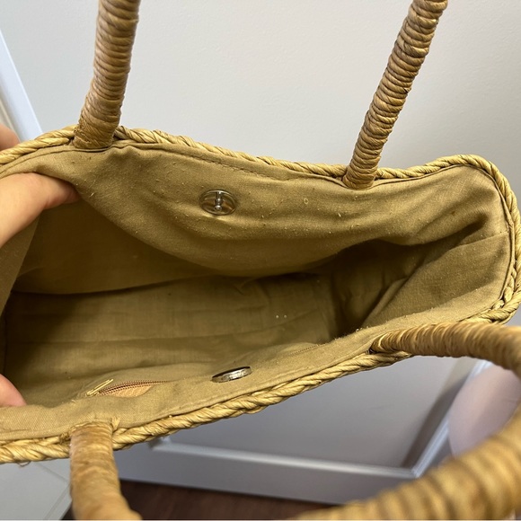 Embroidered Straw Tote Bag - Picture 3 of 9